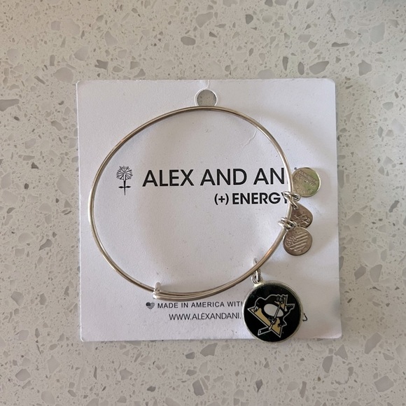 ALEX AND ANI pittsburgh penguins bracelet bangle EUC - Picture 1 of 8